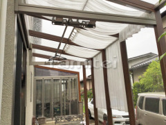 木製調テラス屋根 LIXILココマ オープンテラス+サイドスルー1階